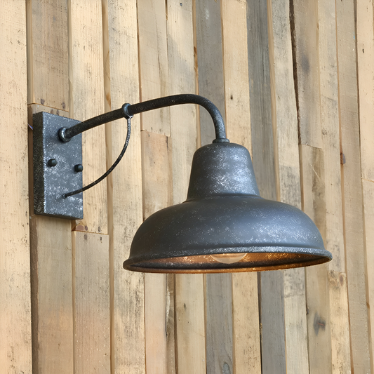 Vivantique™ – Antiek vintage schuurlicht – Zwarte industriële wandlamp